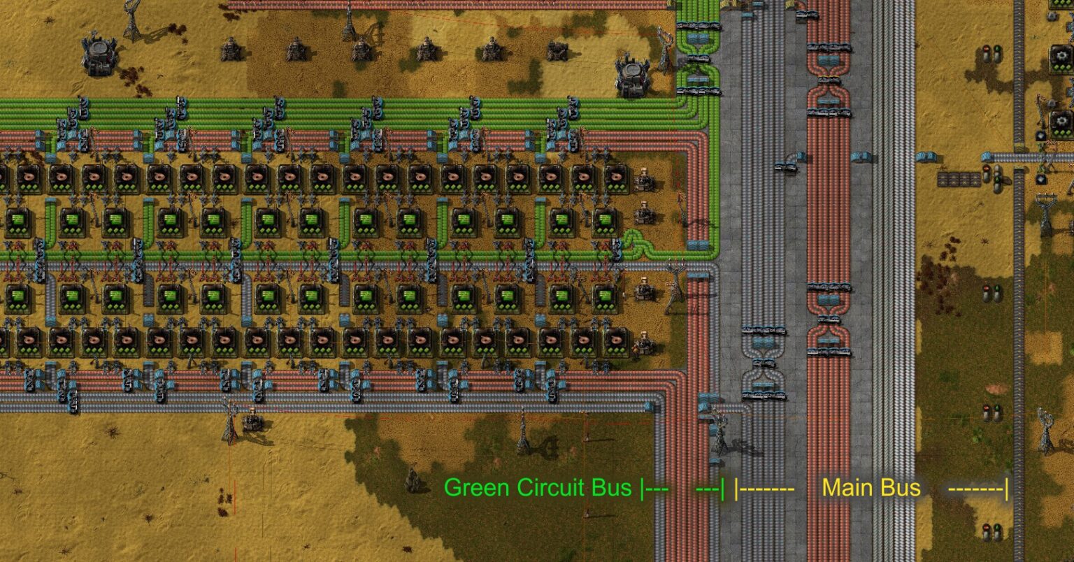 Factorio главная шина схема